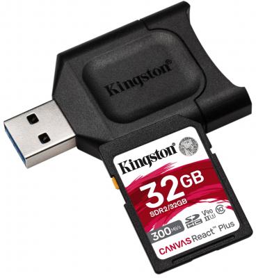 Kingston 32GB SDHC React Plus SDR2 + MLP SD Reader EAN: 740617302790
