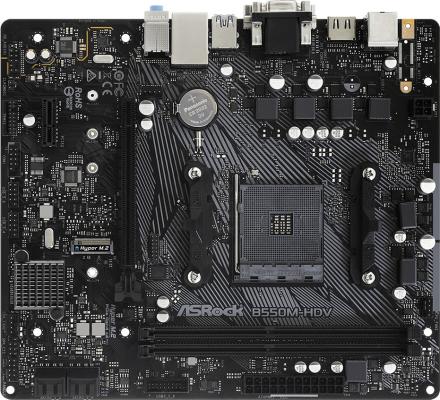 Материнская плата ASRock B550M-HDV Socket AM4 AMD B550 2xDDR4 1xPCI-E 16x 1xPCI-E 1x 4 mATX Retail