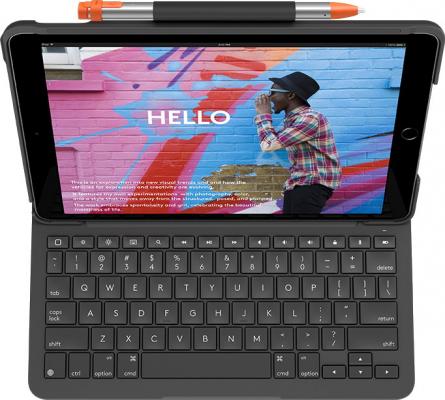 Клавиатура беспроводная Logitech Slim Folio для iPad (7-го, 8-го и 9-го поколений) Bluetooth черный (920-009652)