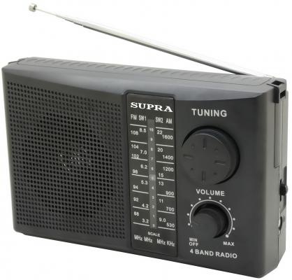 Радиоприемник портативный Supra ST-10 черный