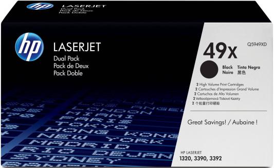 Тонер-картридж HP Q5949XD (двойная упаковка) для LJ 1320 (2x6 000 стp)