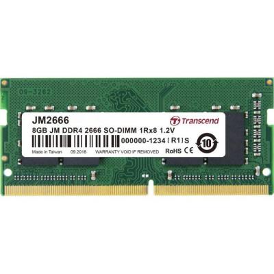 Оперативная память для ноутбука 8Gb (1x8Gb) PC4-21300 2666MHz DDR4 SO-DIMM CL19 Transcend JM2666HSG-8G