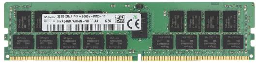 Оперативная память для компьютера 32Gb (1x32Gb) PC4-21300 2666MHz DDR4 DIMM ECC Registered CL19 Hynix HMA84GR7AFR4N-VK
