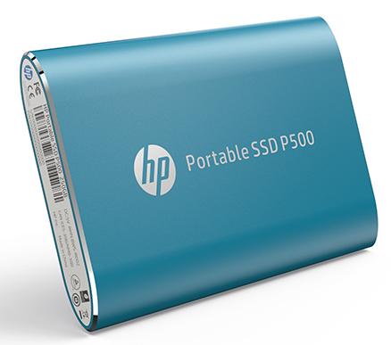 Портативный твердотельный накопитель HP P500, USB 3.1 gen.2 / USB Type-C / USB Type-A, OTG, 500 Гб, R350/W210, Синий твердотельный накопитель hp p500 120gb silver 7pd48aa abb