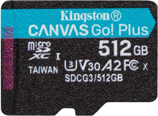 Карта памяти microSDXC 512Gb Kingston Canvas Go Plus SDCG3/512GBSP