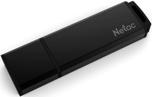 Флеш Диск Netac U351 32Gb <NT03U351N-032G-30BK>, USB3.0, с колпачком, металлическая чёрная