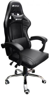 Игровое кресло HIPER HGS-105 чёрное (кожа-PU, газлифт класс 4, регулируемый угол наклона)