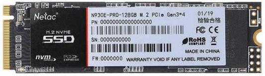 Твердотельный накопитель SSD M.2 128 Gb Netac NT01N930E-128G-E4X Read 2130Mb/s Write 1720Mb/s 3D NAND TLC