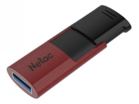 Флеш Диск Netac U182 Red 64Gb <NT03U182N-064G-30RE>, USB3.0, сдвижной корпус, пластиковая чёрно-красная
