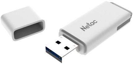 Флеш Диск Netac U185 16Gb <NT03U185N-016G-30WH>, USB3.0, с колпачком, пластиковая белая