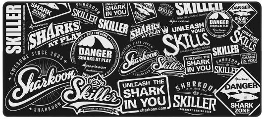 Игровой коврик для мыши Sharkoon SKILLER SGP2 XXL чёрный (900 x 400 x 2,5 мм, обмётка, текстиль, резина)