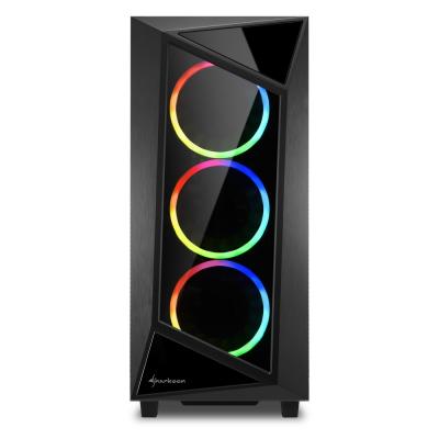 Игровой корпус Sharkoon REV200 RGB чёрный (ATX, закаленное стекло, fan 3x120 мм + 2x120 мм, 2xUSB 2.0, 2xUSB 3.0, audio)
