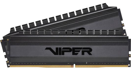 Оперативная память для компьютера 64Gb (2x32Gb) PC4-25600 3200MHz DDR4 DIMM Unbuffered CL16 Patriot Viper 4 Blackout PVB464G320C6K