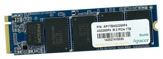 Твердотельный накопитель SSD M.2 1 Tb Apacer AS2280P4 Read 3000Mb/s Write 2000Mb/s 3D NAND TLC AP1TBAS2280P4-1