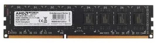 Оперативная память для компьютера 8Gb (1x8Gb) PC3-12800 1600MHz DDR3 DIMM CL11 AMD Radeon R5 Entertainment Series R538G1601U2S-U