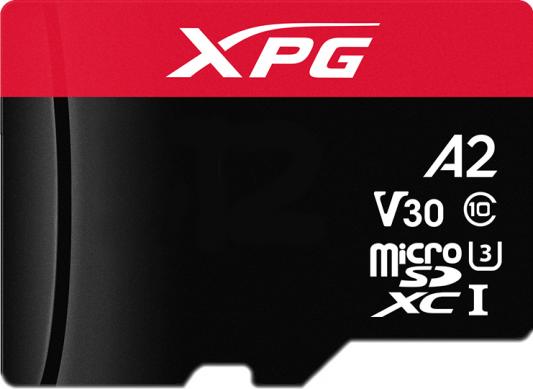 microSDXC 256GB XPG Gaming Memory Card AUSDX256GUI3XPGA2-R UHS-I U3 Class 10 V30 A2, 100/85 MB/s, For Nintendo Switch™ / Smartphones  / Tablets / VR  devices, - 25°C to 85°C, RTL (771373)