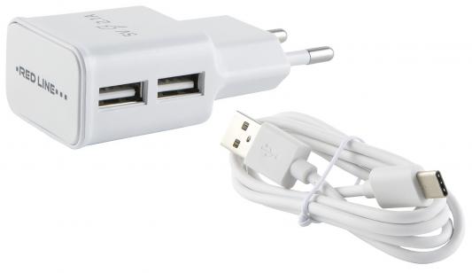 Сетевое зарядное устройство Red Line NT-2A USB-C 2.1A белый УТ000013636