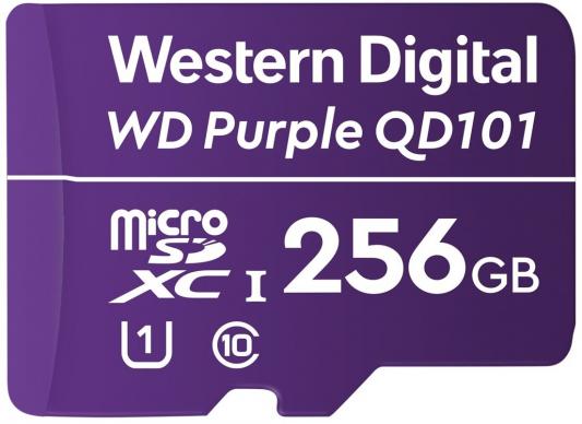 Флеш карта microSDXC 256Gb Class10 WD WDD256G1P0C Purple w/o adapter