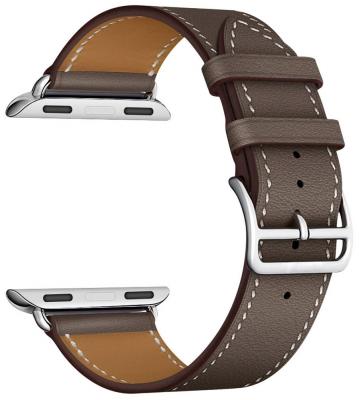 Ремешок Lyambda Minkar для Apple Watch серый коричневый LWA-02-40-GR