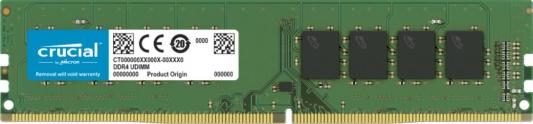 Оперативная память для компьютера 16Gb (1x16Gb) PC4-21300 2666MHz DDR4 UDIMM CL19 Crucial CT16G4DFRA266