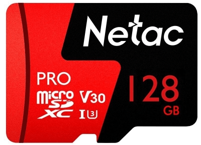 Netac MicroSD card P500 Extreme Pro 128GB, retail version w/o SD adapter