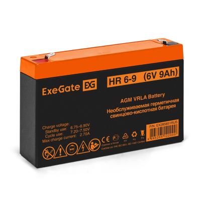 Exegate EX285851RUS АКБ ExeGate HR 6-9 (6V 9Ah 634W, клеммы F1)