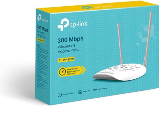 Точка доступа TP-LINK TL-WA801N 802.11bgn 300Mbps 2.4 ГГц 0xLAN белый