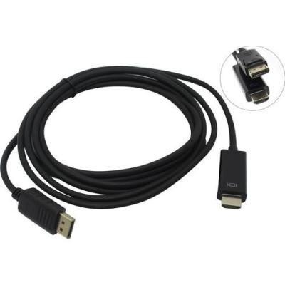 Кабель DisplayPort HDMI 3м Exegate EX-CC-DP-HDMI-3.0 круглый черный EX284917RUS
