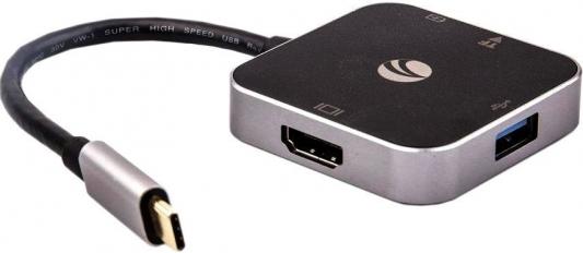 VCOM CU457 Адаптер USB3.1 Type-CM-->HDMI+USB3.0+PD charging, TF, Aluminum Shell, VCOM  <CU457>