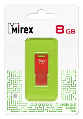 Фото - Флеш накопитель 8GB Mirex Mario, USB 2.0, Красный флеш накопитель 32gb mirex mario usb 2 0 зеленый