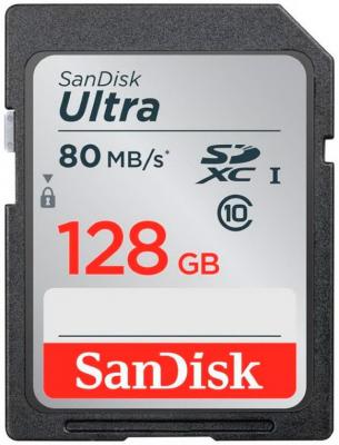 Флеш карта SD 128GB SanDisk SDXC Class 10 UHS-I U1 Ultra 100MB/s