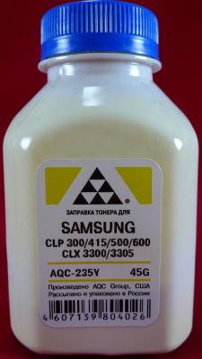 Тонер SAMSUNG CLP 300/315/320/325/360/415/500/510/600/610/660/CLX3300/3305 Yellow (фл. 45г) AQC-США фас.Россия