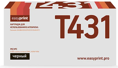 Тонер-картридж EasyPrint LP-431 для Panasonic KX-MB2230/2270/2510/2540/2571 (6000 стр.)