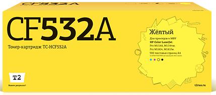 TC-HCF532A Картридж T2 для HP Color LaserJet Pro M154a/M154nw/M180n/M181fw (900 стр.) желтый, с чипом