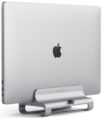 Настольная подставка Satechi Universal Vertical Aluminum Laptop Stand для ноутбуков толщиной от 1,27 см до 3,17 см. Материал алюминий. Цвет серебряный.