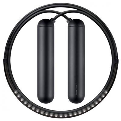 Умная скакалка Smart Rope, подключается к смартфону при помощи Bluetooth. Размер L, 274 см. (на рост 178 - 188 см). Цвет черный.