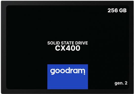 Твердотельный накопитель SSD 2.5" Goodram 256Gb CX400 <SSDPR-CX400-256-G2> (SATA3, up to 550/490MBs, 85000IOPs, 3D TLC, 7mm)