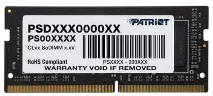 Оперативная память для ноутбука 4Gb (1x4Gb) PC4-21300 2666MHz DDR4 SO-DIMM CL19 Patriot PSD44G266682S