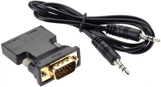 Переходник HDMI VGA VCOM Telecom CA336 круглый черный