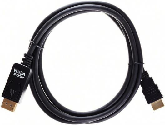 Кабель HDMI DisplayPort 1.8м VCOM Telecom CG608-1.8M круглый черный
