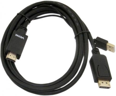 Кабель-переходник HDMI(M) +USB---> DP(M)  4K*30Hz 1.8M, VCOM <CG599C-1.8M>