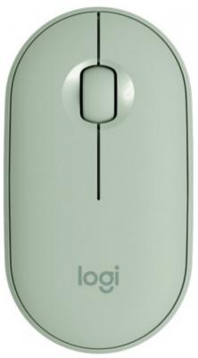 Мышь беспроводная Logitech Pebble M350 зелёный USB + Bluetooth 910-005720