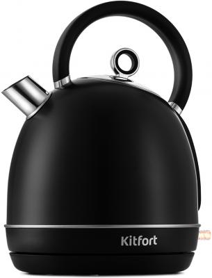 Чайник электрический Kitfort KT-6117-1 1.7л. 2200Вт черный (корпус: металл)