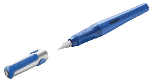 Ручка перьевая Pelikan Pelikano (PL802918) синий A перо сталь нержавеющая для правшей карт.уп.