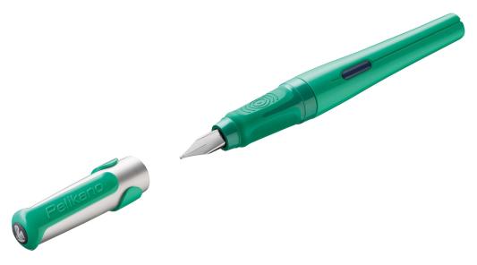 Ручка перьевая Pelikan Pelikano (PL802956) зеленый A перо сталь нержавеющая для правшей карт.уп.