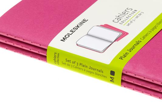 Блокнот Moleskine CAHIER JOURNAL CH013D17 Pocket 90x140мм обложка картон 64стр. нелинованный розовый неон (3шт)