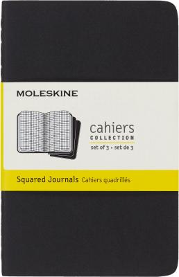 Блокнот Moleskine CAHIER JOURNAL QP312 Pocket 90x140мм обложка картон 64стр. клетка черный (3шт)
