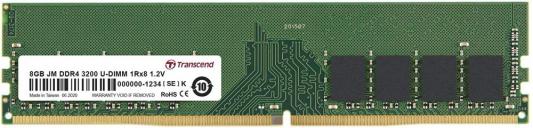 Оперативная память для компьютера 8Gb (1x8Gb) PC4-25600 3200MHz DDR4 DIMM CL22 Transcend JM3200HLG-8G