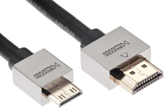 Кабель HDMI-19M --MiniHDMI-19M ver 2.0+3D/Ethernet,1.8m метал разъемы VCOM <CG506AC-1.8M>