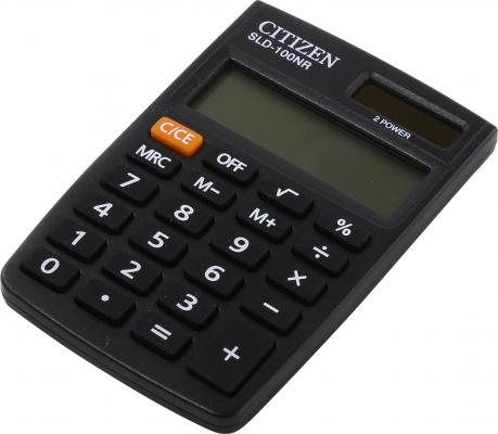 Калькулятор карманный Citizen SLD-100NR 8-разрядный черный